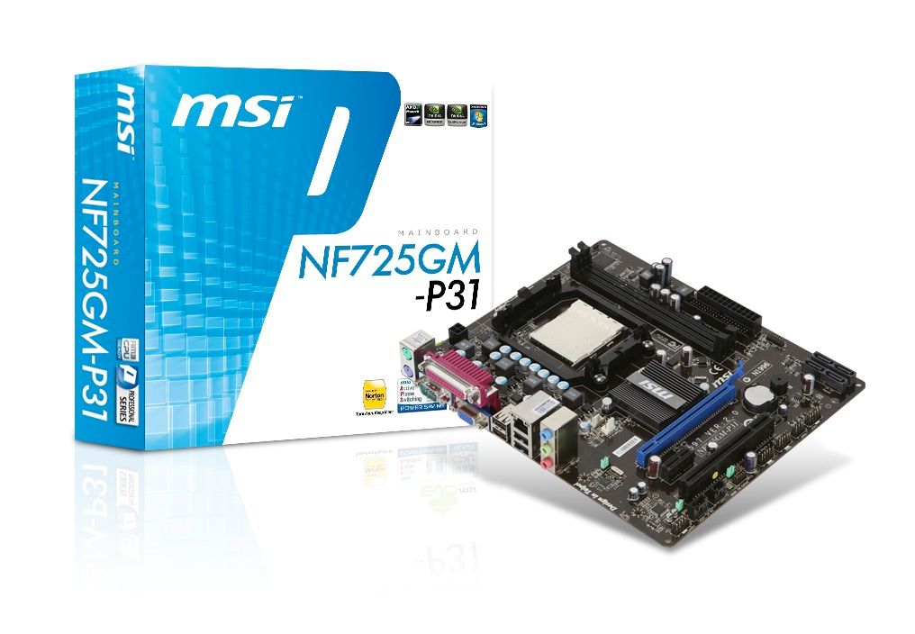 MSI NF725GM-P31 motherboard NVIDIA nForce 630a Socket AM3 micro ATX