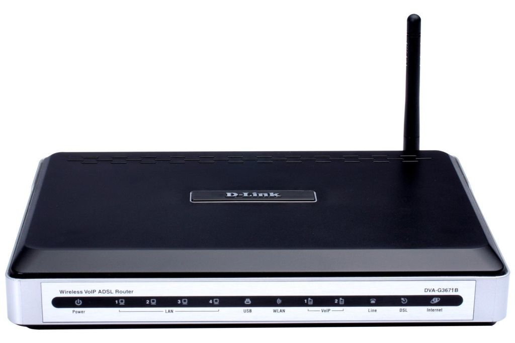 D-Link DVA-G3671B/TO wireless router Fast Ethernet Black, White