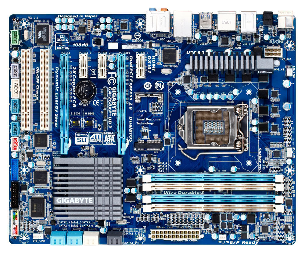 GIGABYTE Z68XP-UD3 Intel Z68 LGA 1155 (Socket H2) ATX