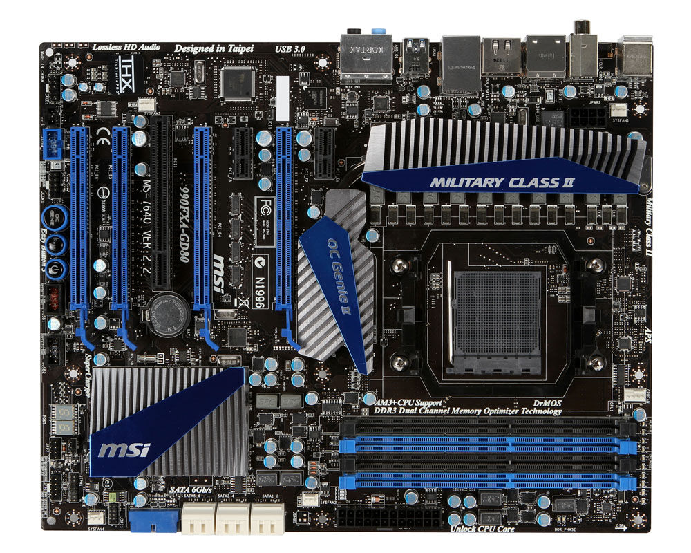 MSI 990FXA-GD80 motherboard AMD 990FX Socket AM3 ATX