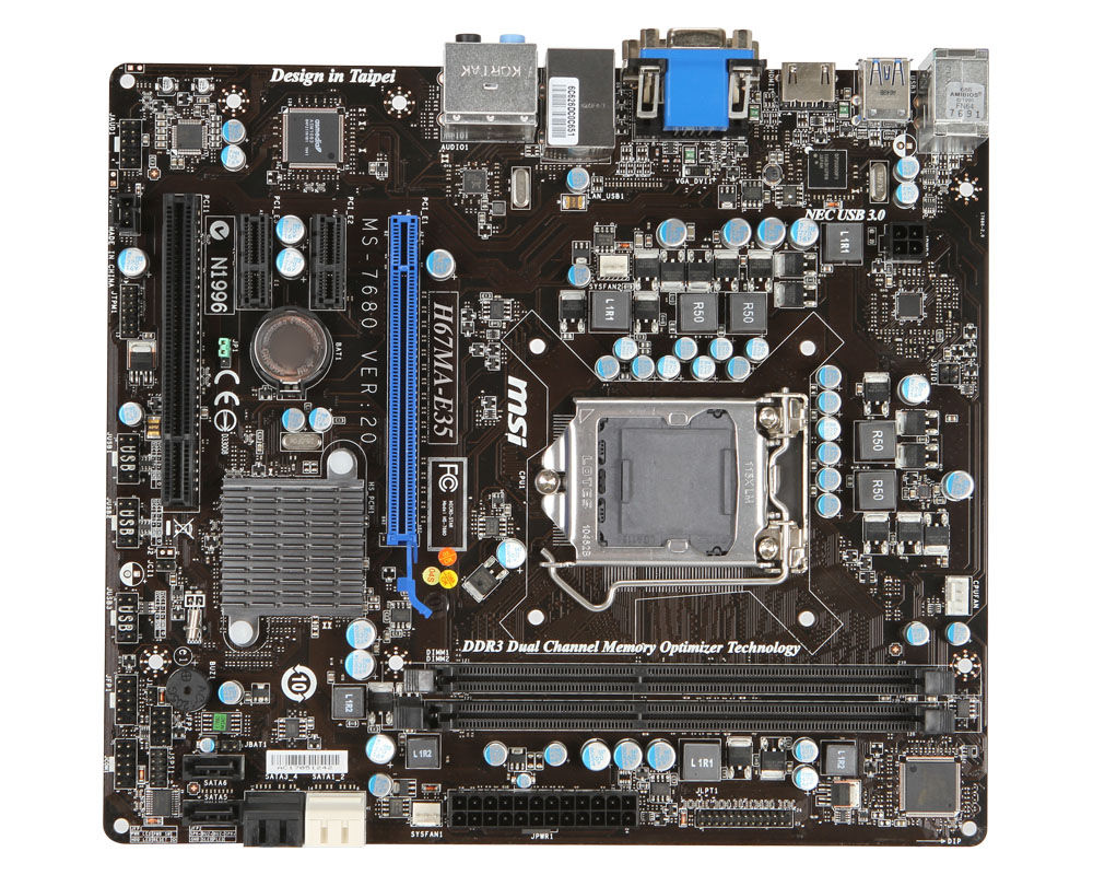 MSI H67MA-E35 Intel® H67 LGA 1155 (Socket H2) micro ATX