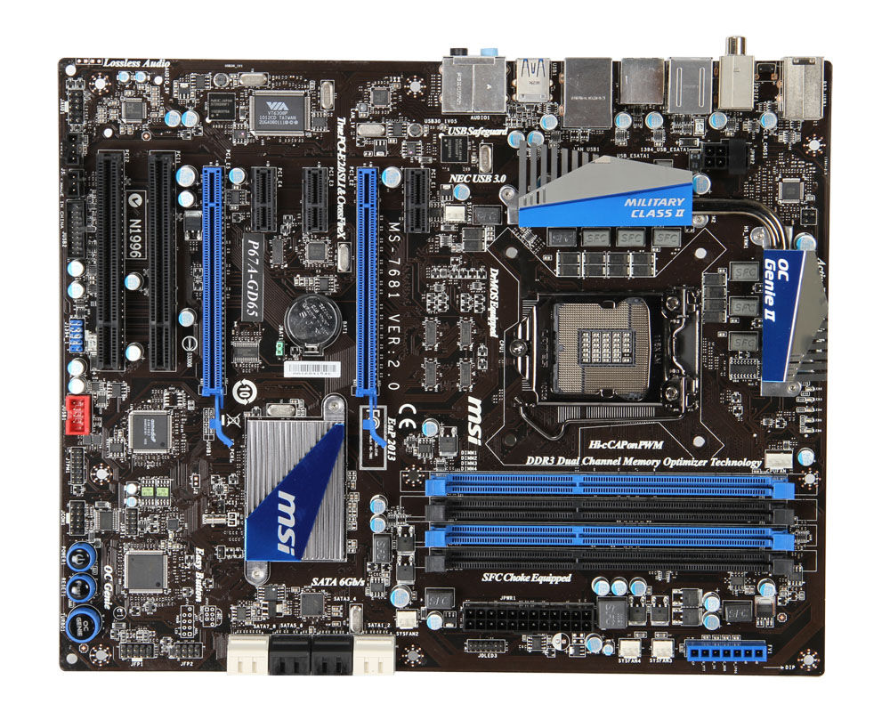 MSI P67A-GD65 Intel® P67 LGA 1155 (Socket H2) ATX
