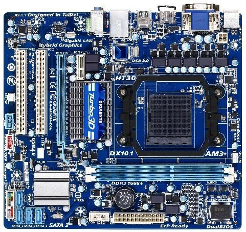 GIGABYTE GA-880GM-D2H AMD 880G Socket AM3 micro ATX