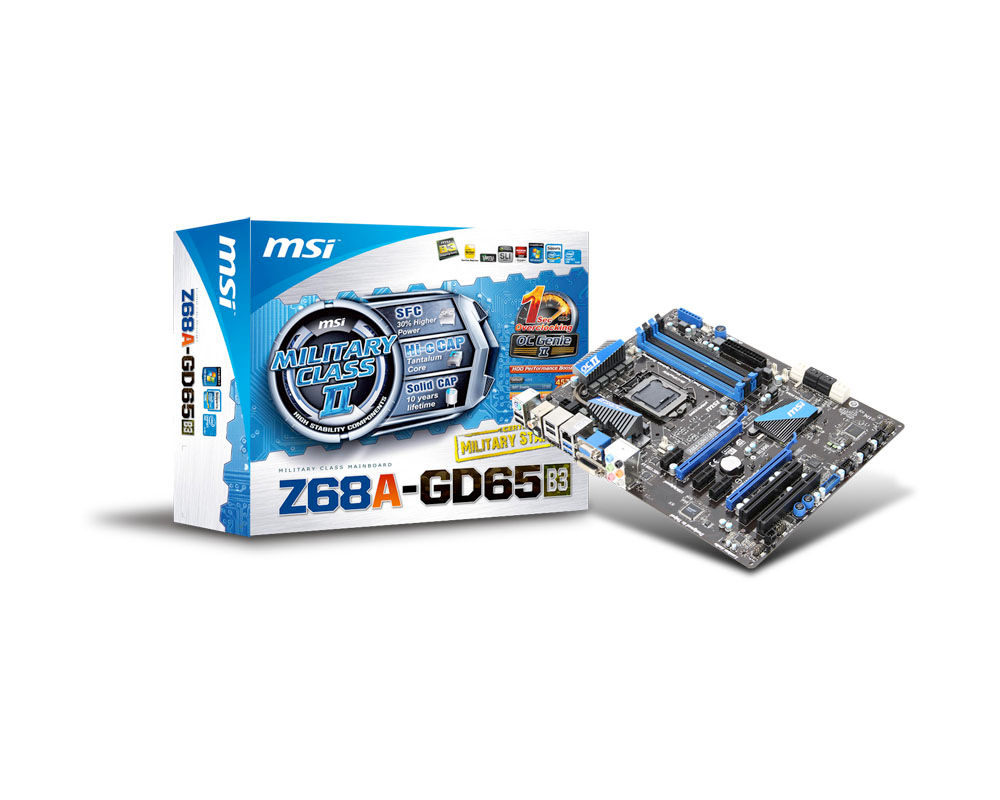 MSI Z68A-GD65 (B3) motherboard Intel Z68 LGA 1155 (Socket H2) ATX