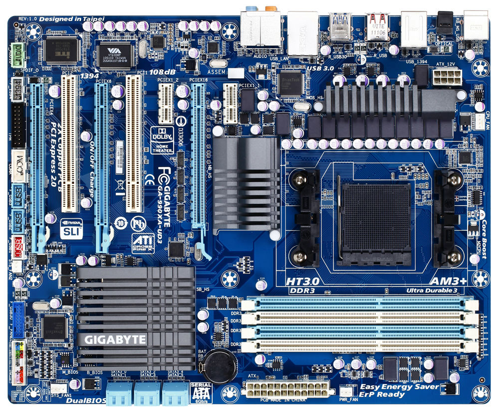 GIGABYTE GA-990XA-UD3 motherboard AMD 990X Socket AM3+ ATX