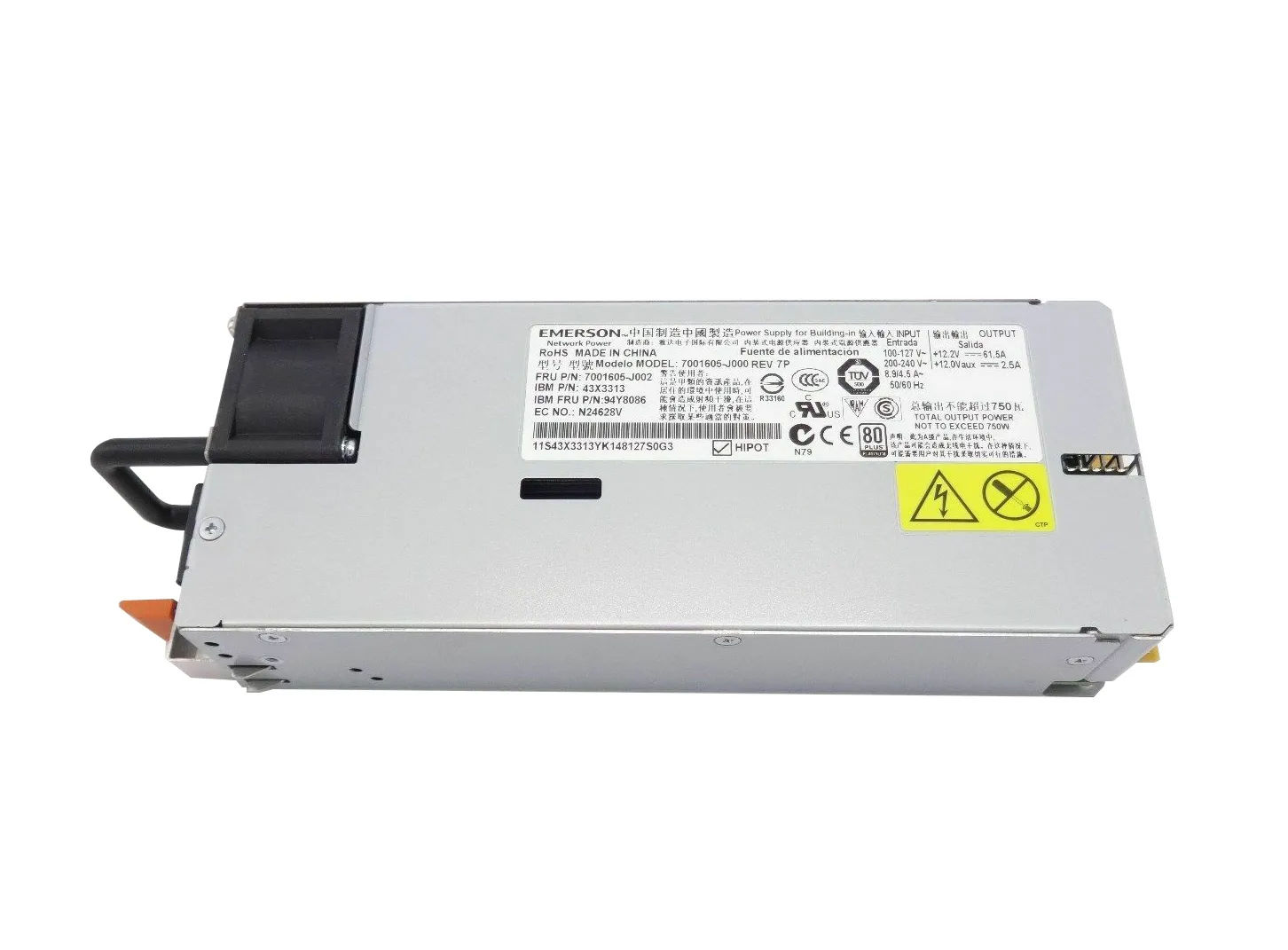94Y8086 - IBM 750-Watts 80-Plus Platinum Power Supply For x3300