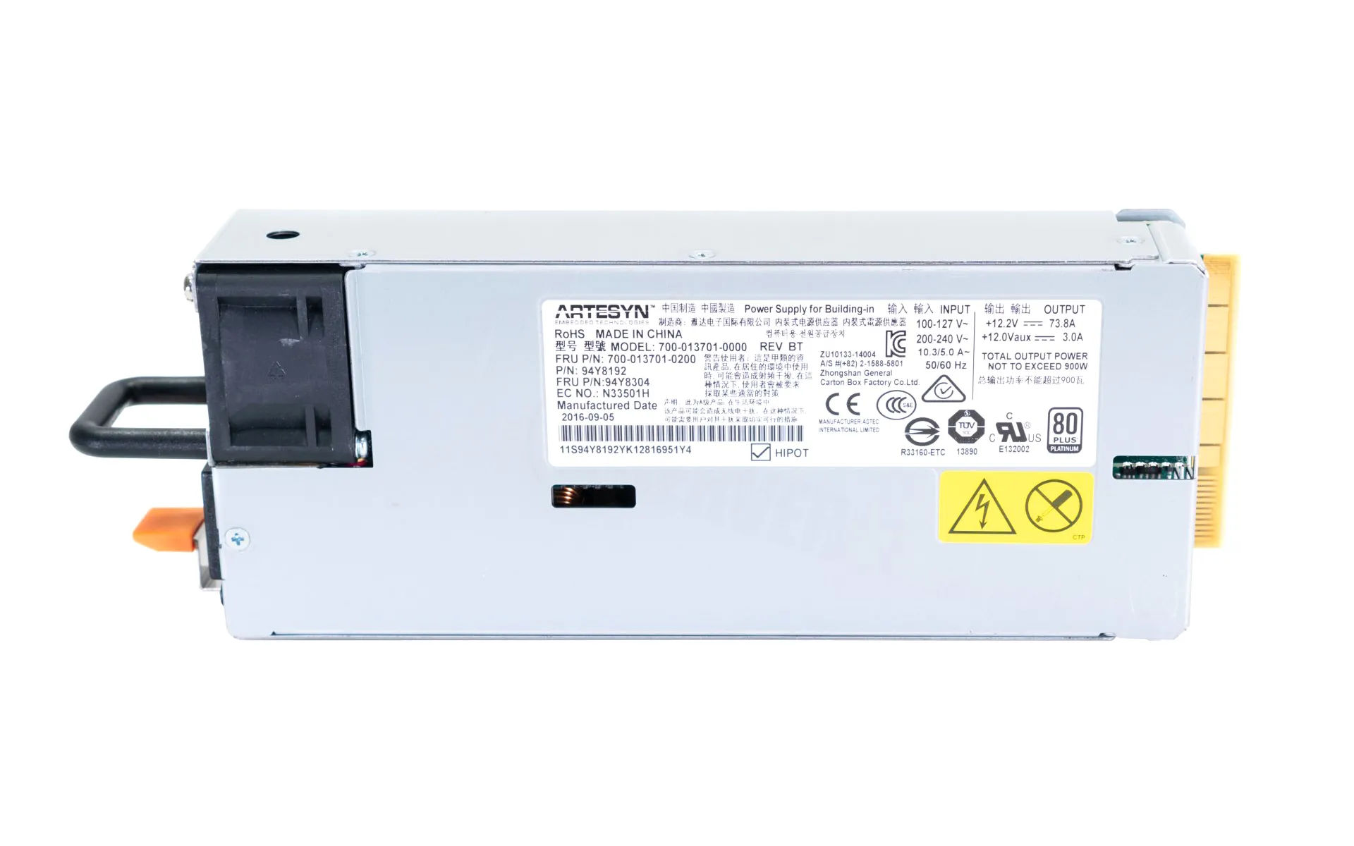 94Y8192 - IBM 900-Watts 200-240V 5.0A Power Supply Unit For x3650