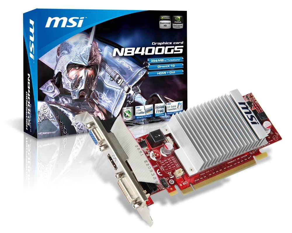 MSI N8400GS-MD256H/TC graphics card NVIDIA GeForce 8400 GS 0.25 GB GDDR2