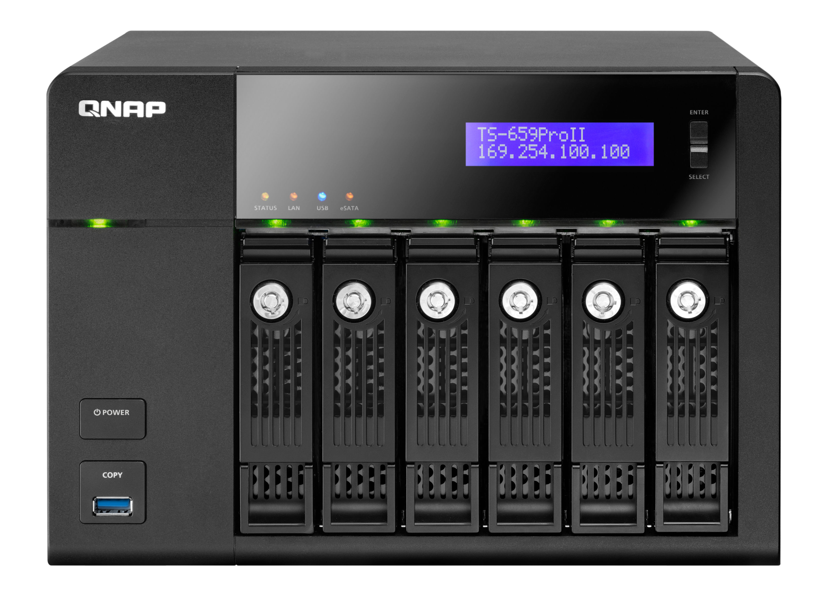 QNAP TS-659 Pro II 12TB Tower Intel Atom® D525 1 GB DDR3