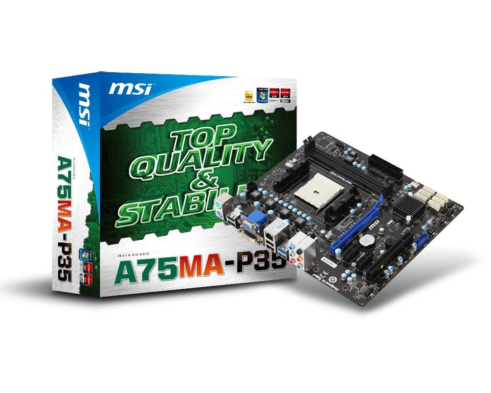 MSI A75MA-P35 AMD A75 Socket FM1 micro ATX