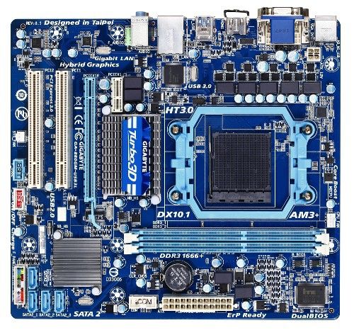 GIGABYTE GA-880GM-USB3L motherboard AMD 880G Socket AM3 micro ATX