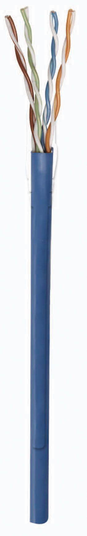 Intellinet Network Bulk Cat5e Cable, 24 AWG, Solid Wire, Blue, 305m, F/UTP, Box