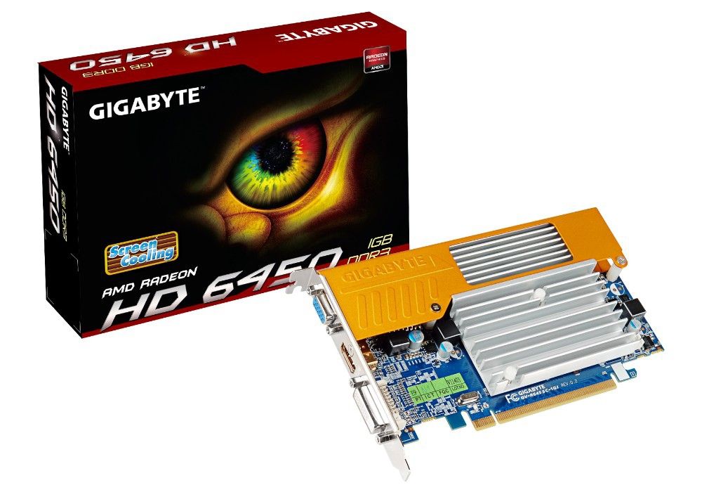 GIGABYTE GV-R645SC-1GI graphics card AMD Radeon HD6450 1 GB GDDR3