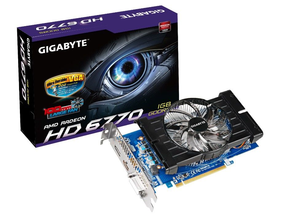 GIGABYTE GV-R677D5-1GD graphics card AMD Radeon HD6770 1 GB GDDR5