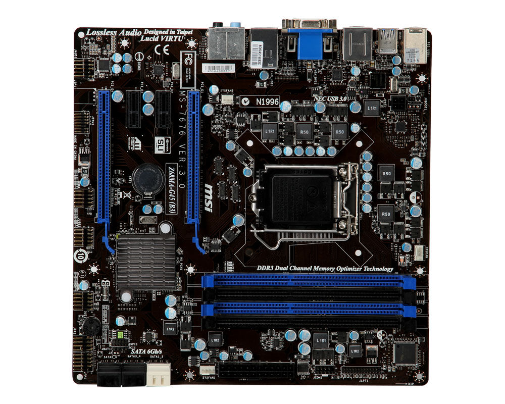 MSI Z68MA-G45 (B3) Intel Z68 LGA 1155 (Socket H2) micro ATX