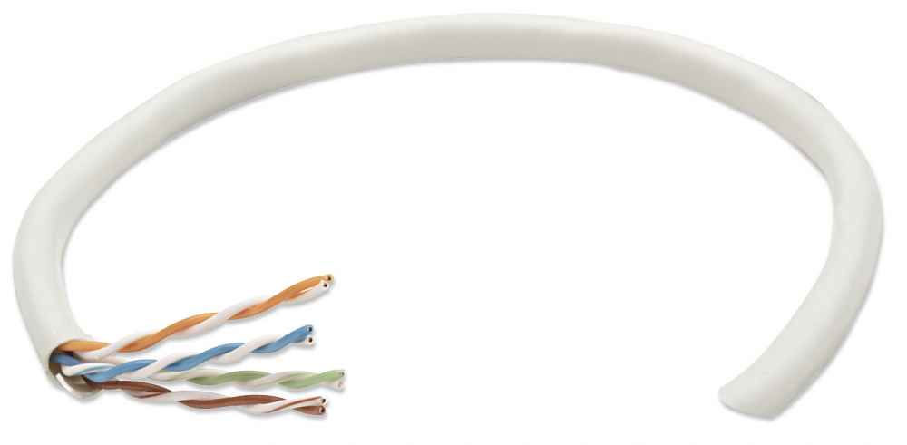 Intellinet Network Bulk Cat5e Cable, 24 AWG, Solid Wire, 305m, Grey, CCA, U/UTP, Box