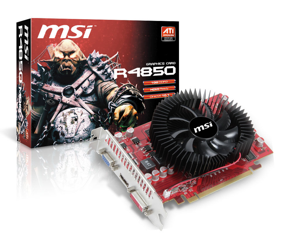 MSI R4850-MD1G/OC graphics card AMD Radeon HD4850 1 GB GDDR3