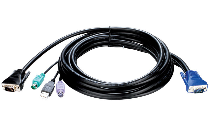 D-Link KVM-402 KVM cable Black 3 m