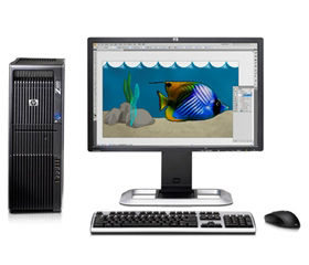 HP Z600 + LA1951g Intel® Xeon® 5000 Sequence E5645 6 GB DDR3-SDRAM Windows 7 Professional Mini Tower Workstation