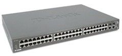 D-Link Stackable 48-Port 10/100 Switch + 2 combo Gib copper/SFP uplinks