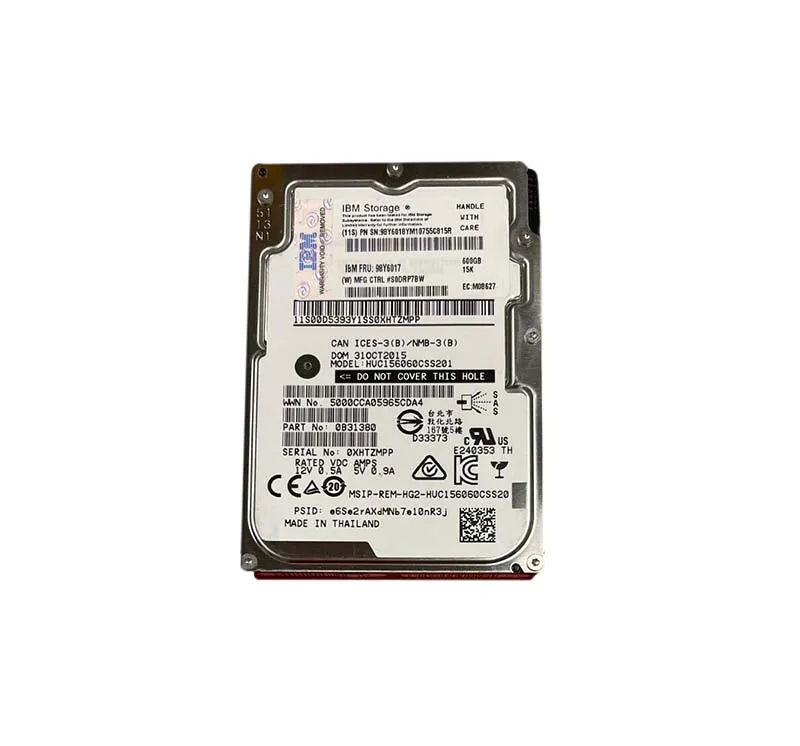 98Y6017 - IBM 600GB 15000RPM SAS 6Gb/s Hot Swap 2.5-in HDD