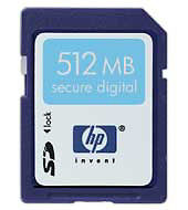HP 512 MB secure digital card memory module