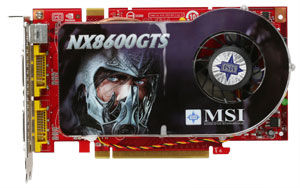 MSI NX8600GTS-T2D256E OC graphics card GeForce 8600 GTS GDDR3