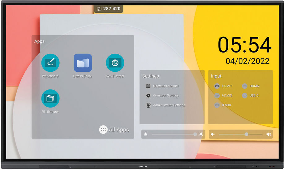 Sharp PN-L652B 165.1 cm (65") 3840 x 2160 pixels LCD Black