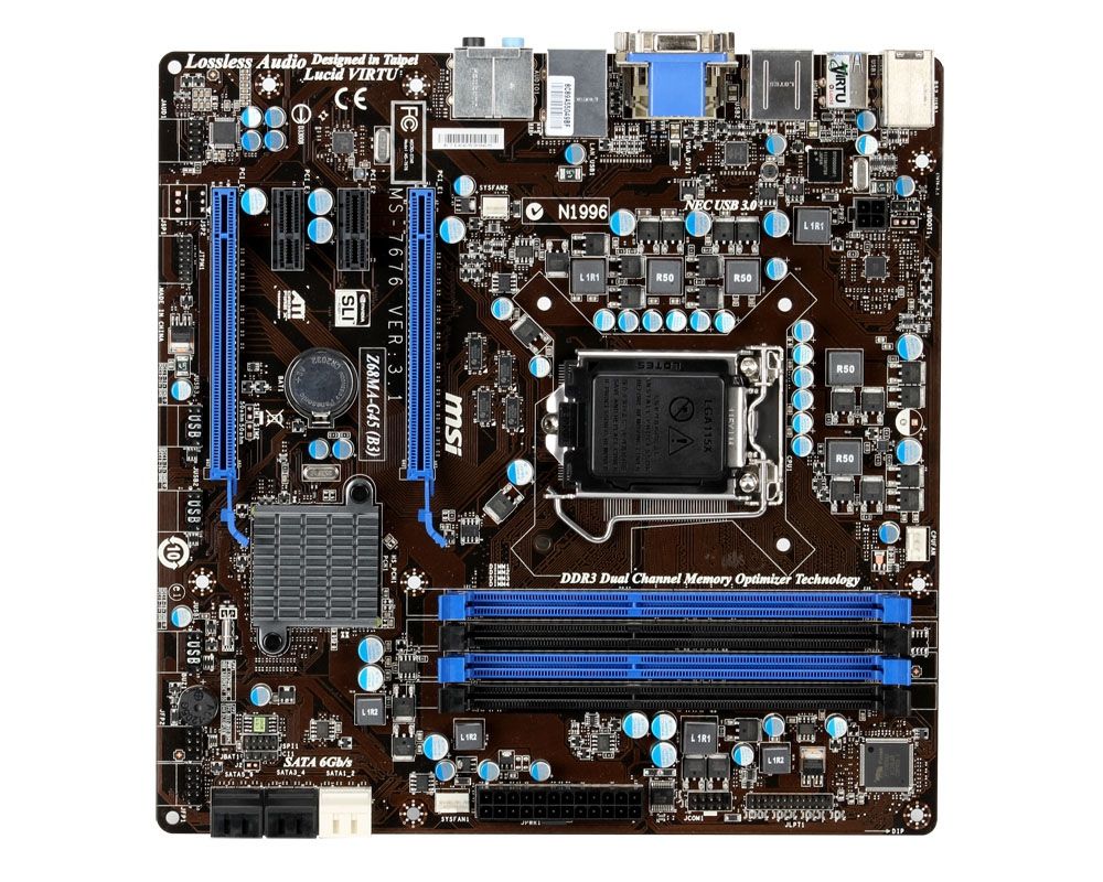 MSI Z68MA-G45 (B3) motherboard Intel Z68 LGA 1155 (Socket H2) micro ATX