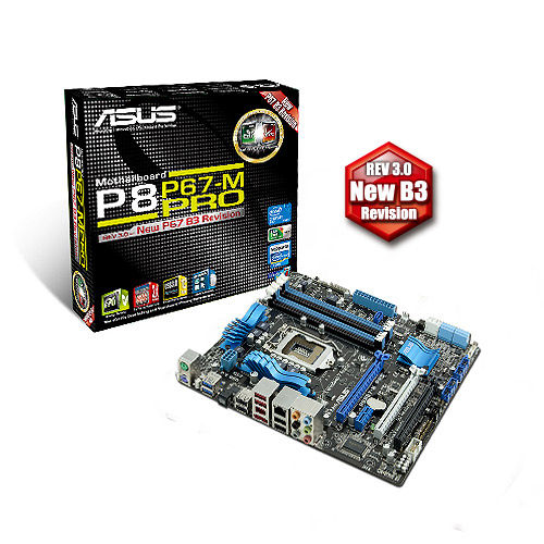 ASUS P8P67-M PRO Intel® P67 LGA 1155 (Socket H2) micro ATX