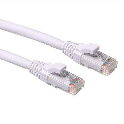 ACT White 1.00 meter U/UTP CAT6A patch cable snagless with RJ45 connectors
