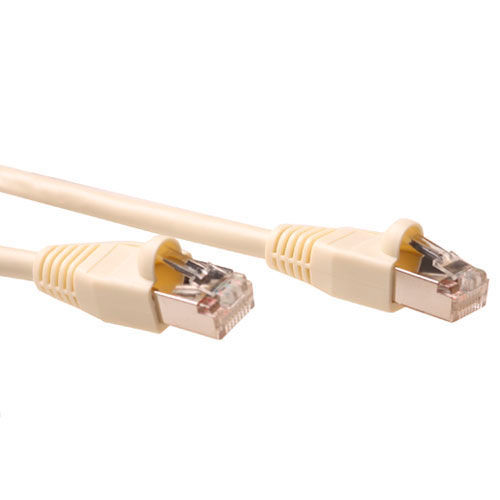 ACT Ivory 2 meter SF/UTP CAT5E patch cable snagless with RJ45 connectors