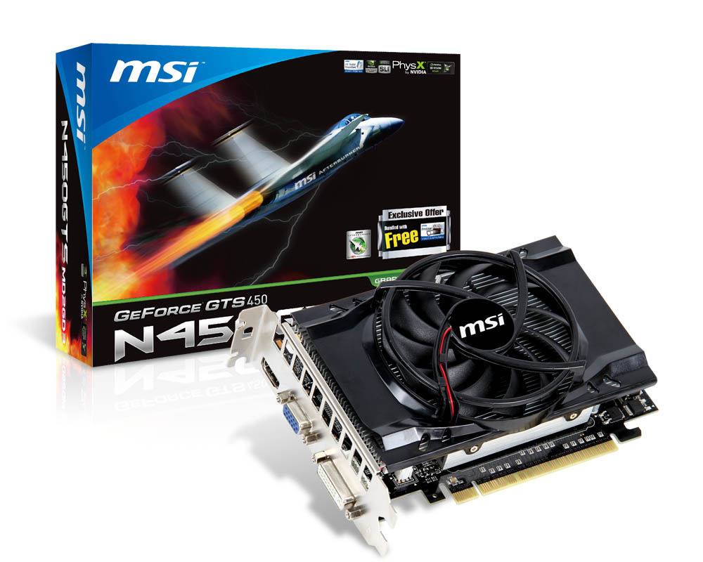 MSI N450GTS-MD2GD3 graphics card NVIDIA GeForce GTS 450 2 GB GDDR3