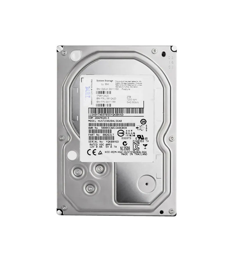 99Y1168 - IBM 2TB 7200RPM SAS 6Gb/s 3.5-in Hard Drive