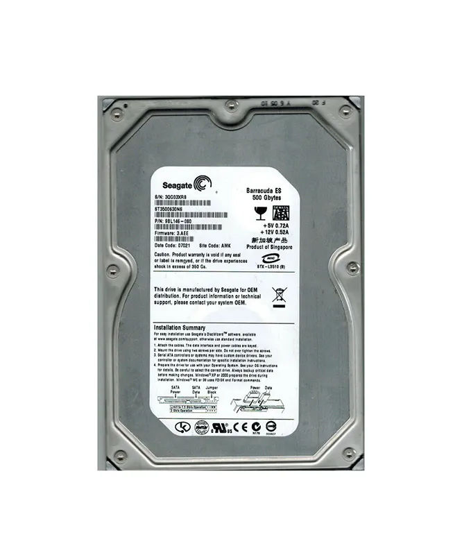 9BL146-080 - Seagate 500GB 7200RPM SATA 3Gb/s 3.5-in Hard Drive