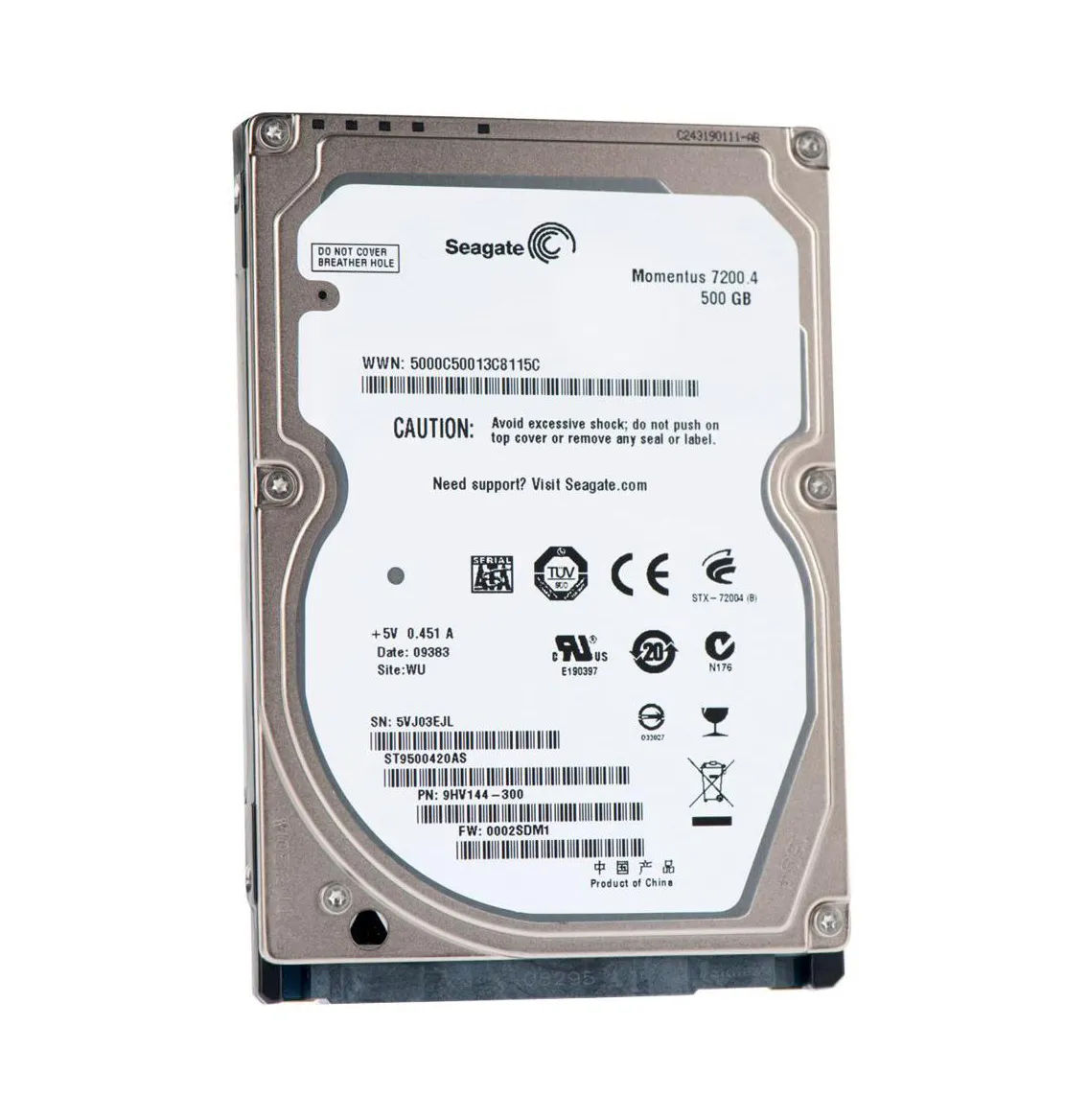 9HV144-300 - Seagate 500GB 7200RPM SATA 3Gb/s 2.5-in Hard Drive