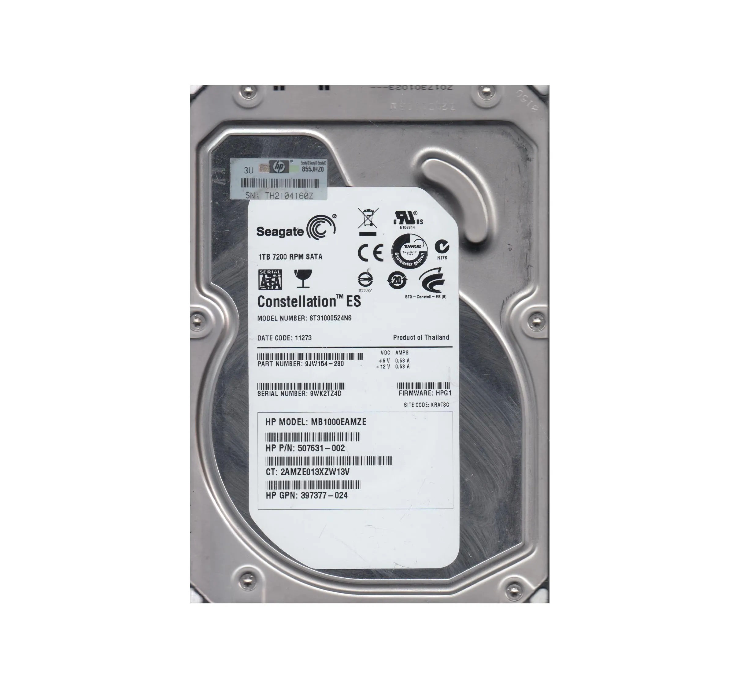 9JW154-280 - Seagate 1TB 7200RPM SATA 3Gb/s 3.5-in Hard Drive