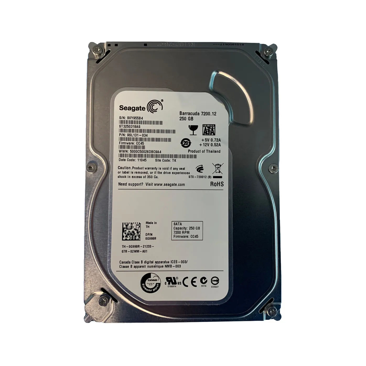 9SL131-034 - Seagate 250GB 7200RPM SATA 3Gb/s 3.5-in Hard Drive
