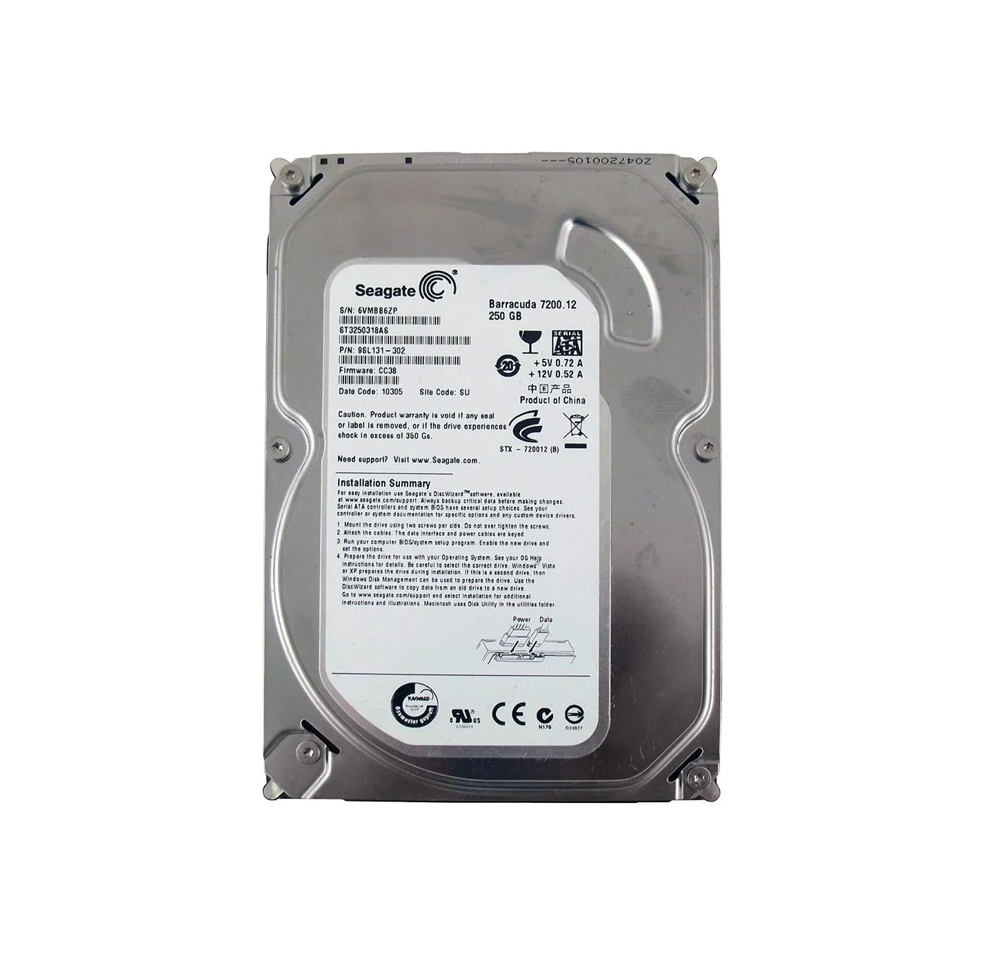 9SL131-302 - Seagate 250GB 7200RPM SATA 3Gb/s 3.5-in Hard Drive
