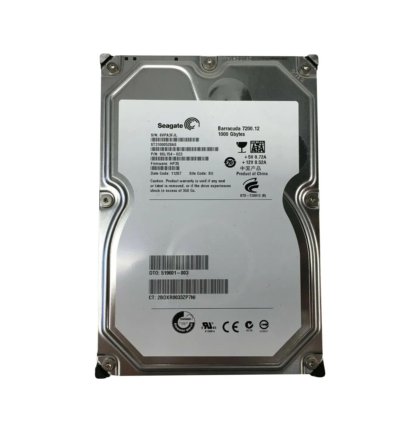 9SL154-023 - Seagate 1TB 7200RPM SATA 3Gb/s 3.5-in Hard Drive