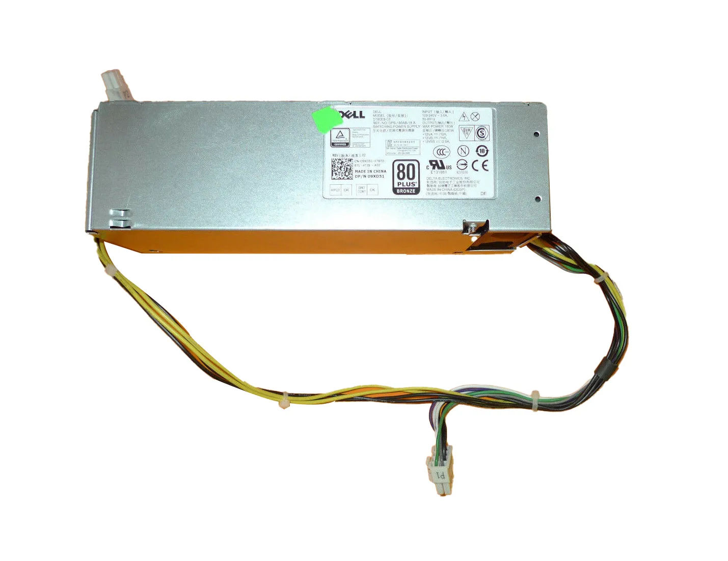 9XD51 - Dell 180-Watts 100-240V 3A 50-60Hz Power Supply