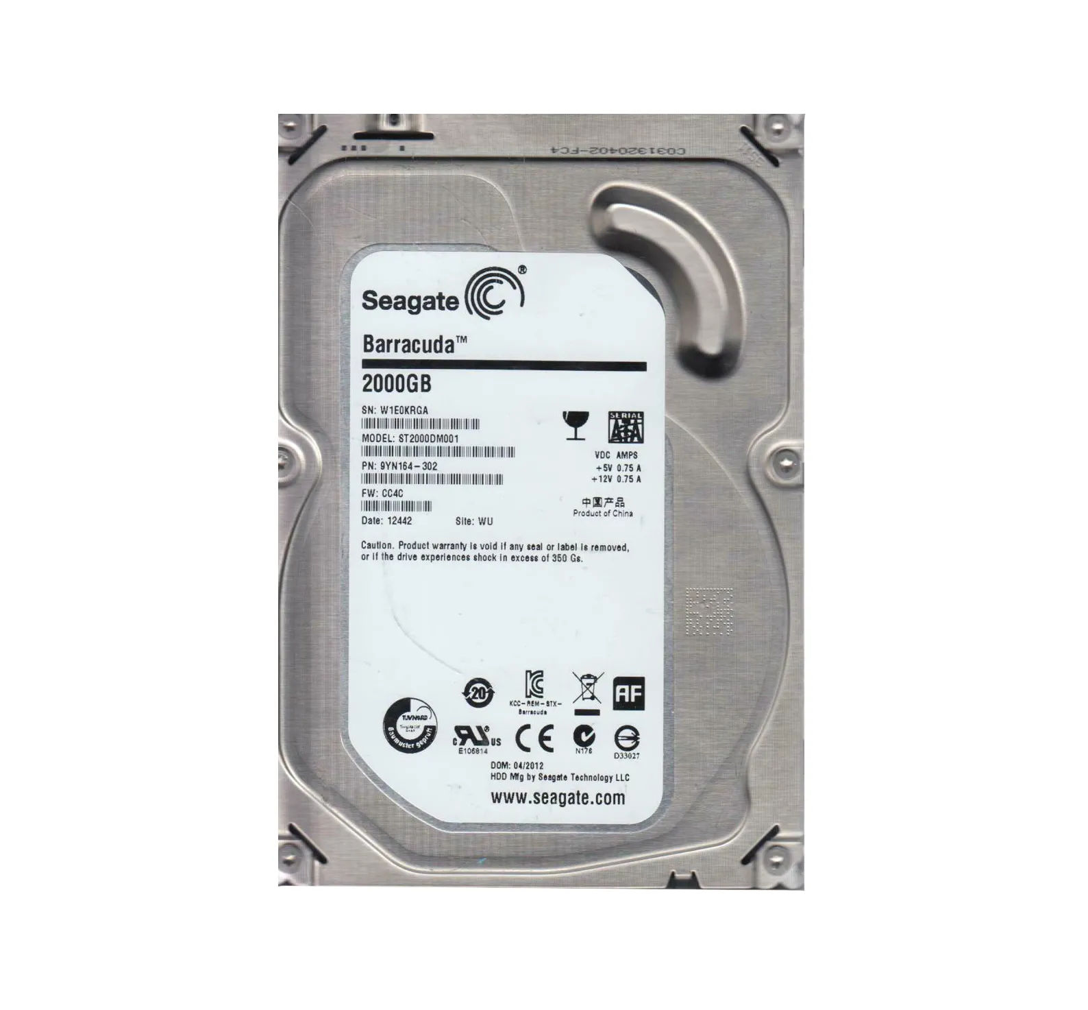 9YN164-302 - Seagate 2TB 7200RPM SATA 6Gb/s 3.5-in Hard Drive