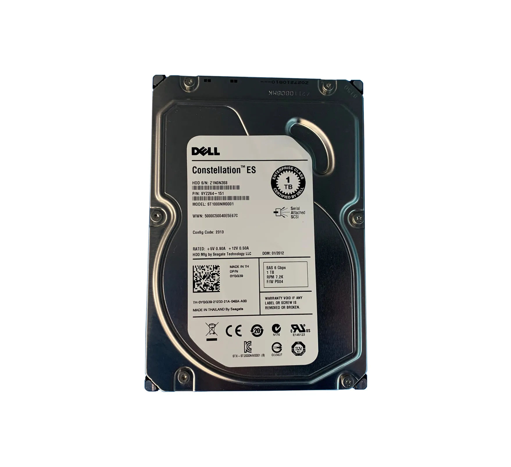 9YZ264-151 - Seagate 1TB 7200RPM SAS 6Gb/s 3.5-in Hard Drive