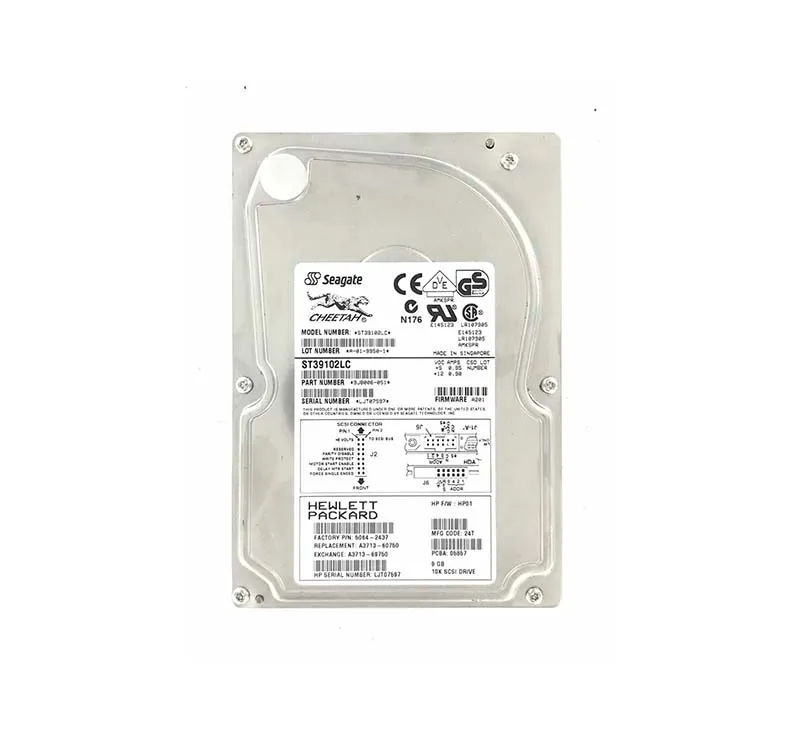 A3713-60750 - HP 9.1GB 10000RPM Ultra-2 Wide SCSI 80-Pin 3.5-in HDD