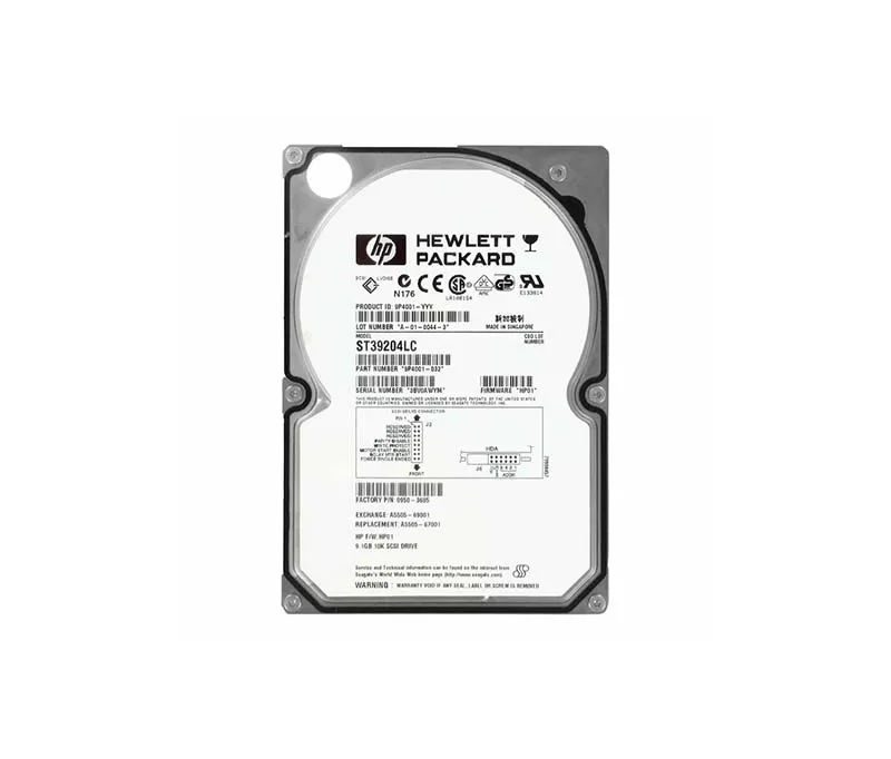 A5505-69001 - HP 9.1GB 3.5-In SCSI 160MB/s 10000RPM Hard Drive