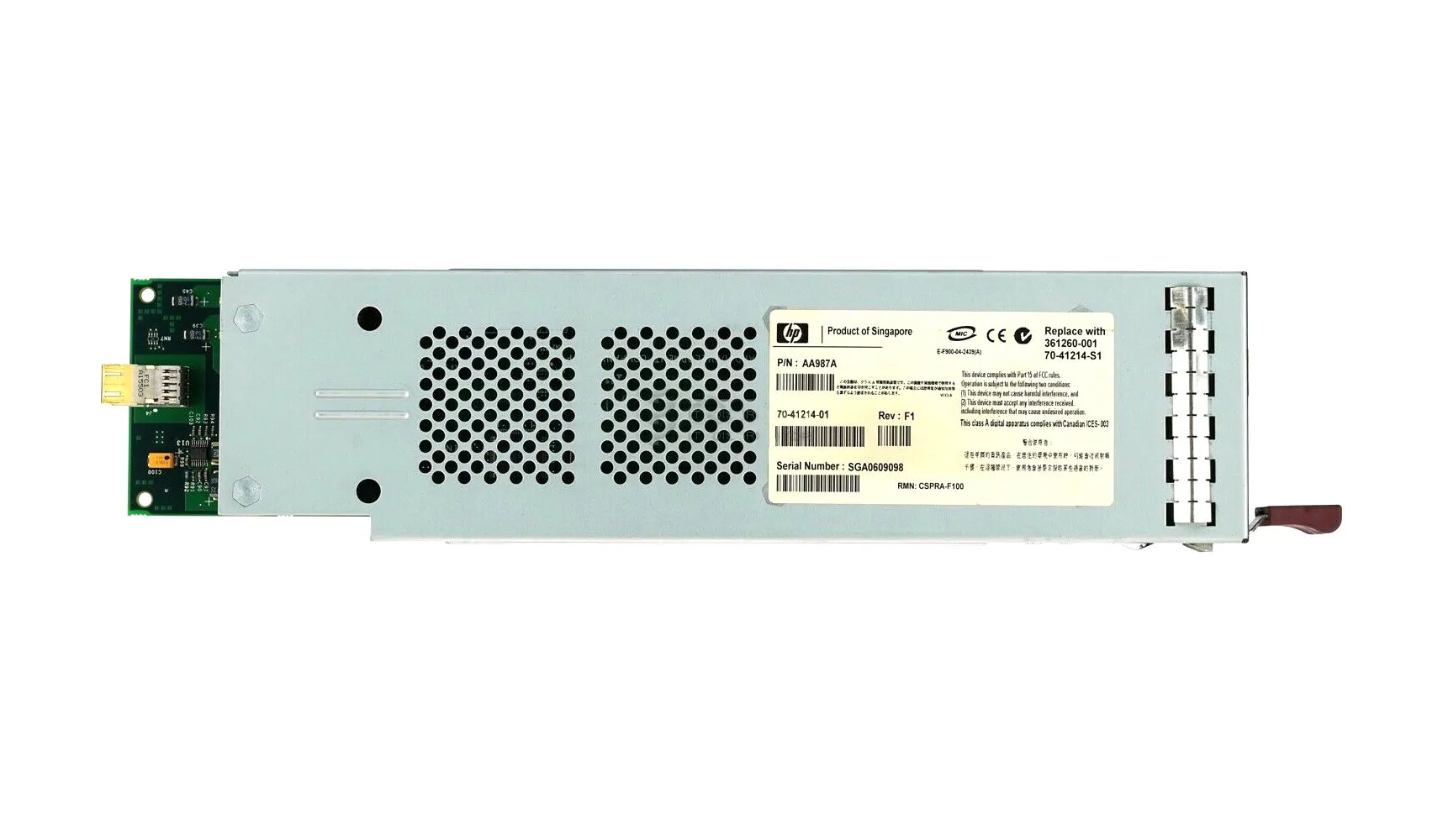 361260-001 - HP 1 x SFP mini-GBIC Fibre Channel Controller I/O Module for MSA1500