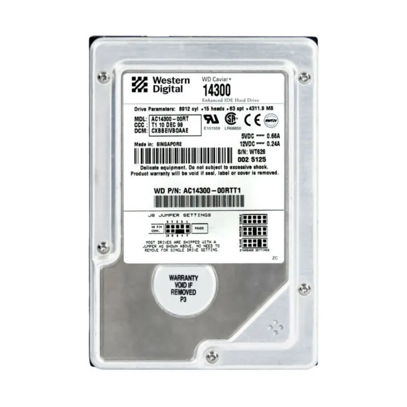 AC14300 - WD Caviar 4.3GB 5.4K EIDE 512KB Cache (512) 3.5" Hard Drive