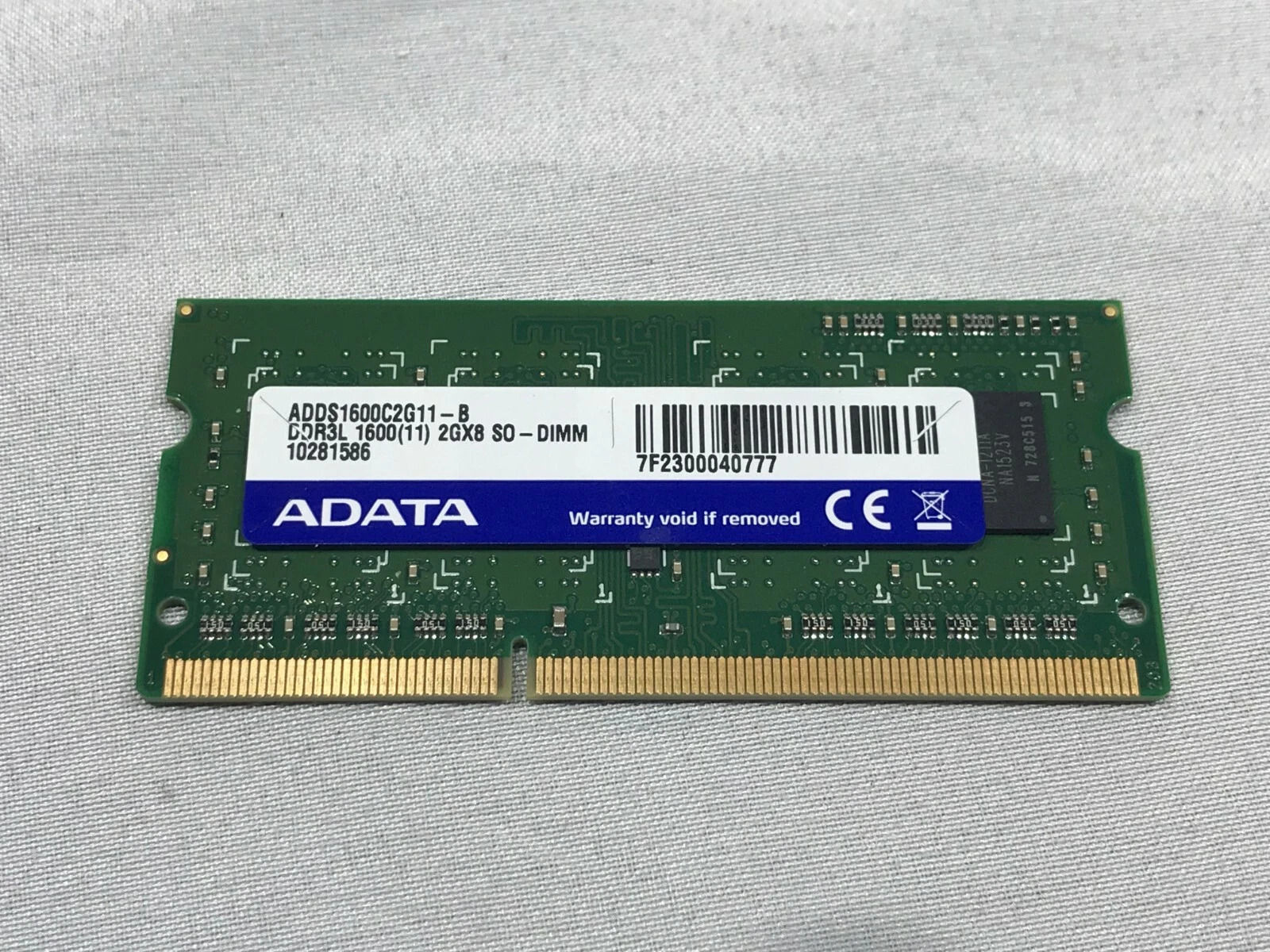 ADATA ADDS1600C2G11-BMIK 2GB SO-DIMM DDR3 PC12800 Model