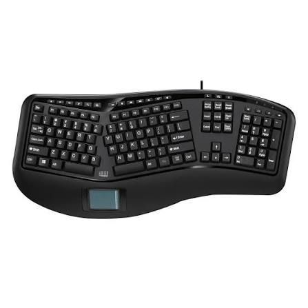 ADE-AKB-450UB - ADESSO TRU-FORM ERGONOMIC USB TOUCHPAD KEYBOARD, WITH SPLIT KEY ZONES AND GENTL
