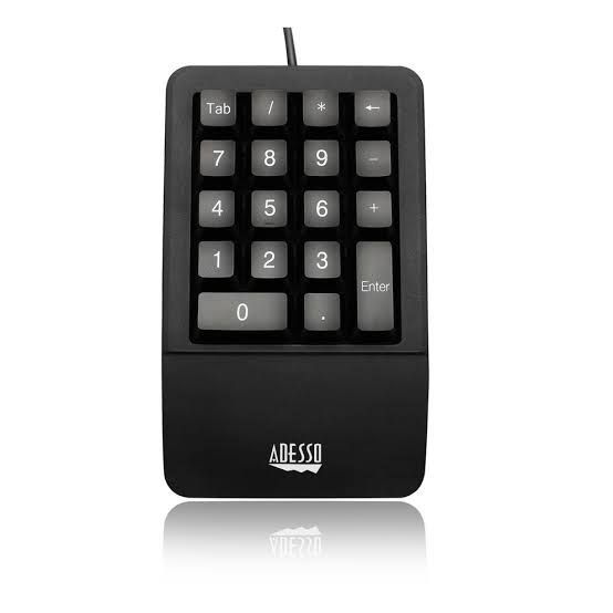 ADE-AKB-618UB - ADESSO EASYTOUCH WATERPROOF & ANTIMICROBIAL ERGO USB NUMERIC PAD, PLUG AND PLAY.